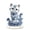 A, variant on 7.8in Blue and White Porcelain Cat 2D Acrylic Figurine | Home Desk Decor with Transparent Stand | Cute Animal Ornament