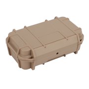 ABS Plastic Storage Toolbox, Waterproof Hard Tool Case Wear Resistant Shockproof Durable Impact Resistant Sealed Double Layer  For Camping Double Waterproof Box, Mud Color