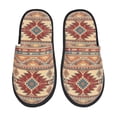 thumbnail image 2 of KLL Traditional Tribal Aztec Slippers for Women Men House Slip on Indoor Outdoor Bedroom Furry Fleece Lined Ladies Comfy Anti-Skid Rubber Hard Sole-Large, 2 of 8
