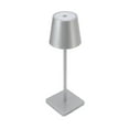 thumbnail image 2 of LED Touch Lamp Modern Simple Rechargeable High Brightness Dimmable Touch Switch Cordless Table Lamp for Restaurant Bar Silver, 2 of 14