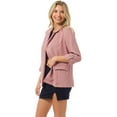 thumbnail image 6 of MixMatchy Women's Roll Up Sleeve Buttonless Stretchy Open Blazer, 6 of 7