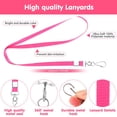 thumbnail image 2 of Lsupdaol Pink Lanyards for ID Badges Nylon Necklace Lanyard Bulk with Clip Swivel Hook for Women Staff Students Key Chains, 2 of 7
