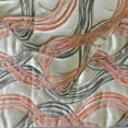 thumbnail image 3 of The HomeCentric King / Queen / Twin Orange Designer Queen 74"x18" Bed Runner WITH One Pillow Cover, Swirls & Quilted Bed Scarf on Jacquard fabric - Orange Twirls, 3 of 4