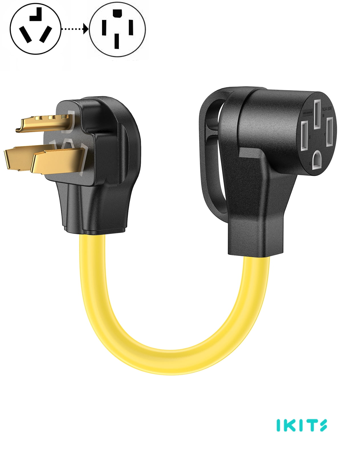 IKITS EV Charger Adapter for Tesla Ev Charger, Heavy Duty Durable NEMA