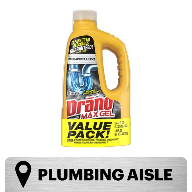 Drano Max Gel 2x42oz - Walmart Business Supplies