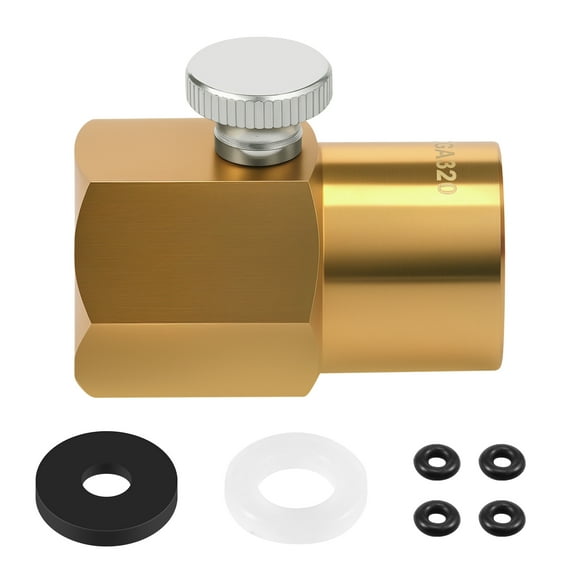 CO2 Refill Adapter Brass CO2 Adapter Refills Connector Rustproof CGA320 to TR21-4 CO2 Tank Connector Soda Machine Soda Bottle CO2 Adapter for CO2 Cylinder
