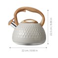 thumbnail image 2 of Pava para té Shoxil de acero inoxidable de 2,6 L con silbato y asa, 2 of 9