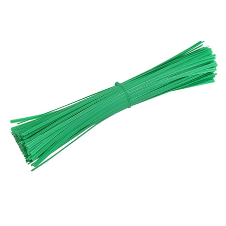 300 pcs 5 Inch Reble Coated Wire Twist Ties, for Securing Plants Organizing Cords Sealing Bread Bags Plastic Bags Home Kitchen Office Use, Green