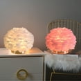 thumbnail image 4 of Lámpara De Mesa De Penacho, Luz Nocturna Decorativa Moderna Para El Dormitorio, Sala De Estar Con Luz Y Interruptor De Cordón, Decoración De Mesa Ideal, 4 of 7