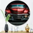 thumbnail image 2 of Designart "Classic Elegance Black and Silver II" Retro Car Metal Round Wall Decor, 2 of 5