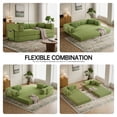 thumbnail image 3 of 79" Convertible Sofa Bed ,CARZZI LIFE Compressed Floor Boneless Couch Modular Corduroy Sleeper Sofa, Folding Mattress Couch for Small Spaces - No Assembly Needed in Little Green with Storge, 3 of 13