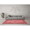 thumbnail image 3 of Ahgly Company Indoor Square Medallion Red Traditional Area Rugs, 5' Square, 3 of 4
