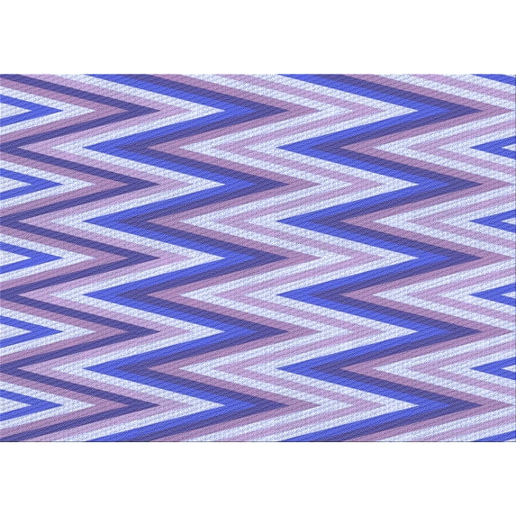 Ahgly Company Machine Washable Indoor Rectangle Transitional Periwinkle Purple Area Rugs, 7' x 10'