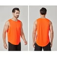 thumbnail image 7 of Ramiter Men's Tank Tops Sleeveless Muscle T Shirts for Men's Fitness,Quick Dry Gym Tank Top for Men Orange,M, 7 of 7