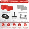 15 Pieces Blackstone Griddle Cleaning Kit, Heavy Duty Flat Top Grill