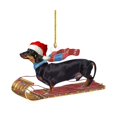 thumbnail image 1 of Adorno navideño para árbol de Navidad con forma de perro salchicha, regalo para accesorios de interior de coche. Estilo A, 1 of 8