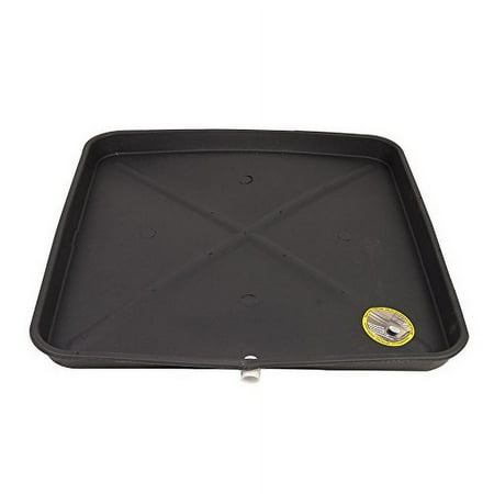 DiversiTech 6-3030L A/C Secondary Condensate Drain Pan, Outlet Long Side, Bottom 30" x 30", Overall Dimension 32" x 32", Depth 2"