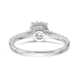 thumbnail image 5 of Solid 14K White Gold Diamond Side-Stones with CZ Cubic Zirconia Center Stone Engagement Ring Size 5, 5 of 8