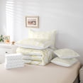 thumbnail image 6 of Feelyou Fashion Branches Lines Bedding Comforter Set 7pcs, Yellow Jungle Plant Botanical Queen Bedding Sets, Teens Kids Boys Girls Reversible Queen Sheet Sets, Breathable Home Decor, 6 of 8