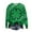 #087-Army Green, variant on Craaazy Women's Green Shamrock Printed Long Sleeved Round Neck Cozy and Fashionable Sweatshirts Gifts
