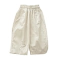 thumbnail image 4 of Lullu Girls Summer Lightweight Pants Breathable Loose Fit Straight Leg Pants, Sizes 2-3, 4 of 4