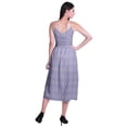 thumbnail image 5 of Moomaya Printed Cotton Casual Spaghetti Strap Dress Flared Maxi Summer Dresses For Women, 5 of 7