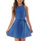 thumbnail image 3 of Teen Girls Dresses Sleeveless Summer Dress with Belt Casual A-Line for Party and Daily Wear ,Sie:140, 3 of 6