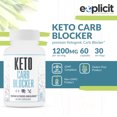 thumbnail image 2 of Max Strength Keto Carb Blocker 1200mg – Block the Absorption of Carbs – Minimize Cheat Meals & Maintain Ketosis – for Men & Women - Made in USA – 2 Pack, 2 of 6