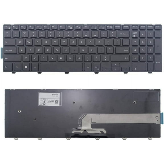 New US Black Laptop Keyboard Replacement for Dell Inspiron 15 3541 3542 3543 3551 3552 5551 5555 5558 17 5748 5749 5755 5758 Latitude 3550 Vostro 3558 (No Backlit)