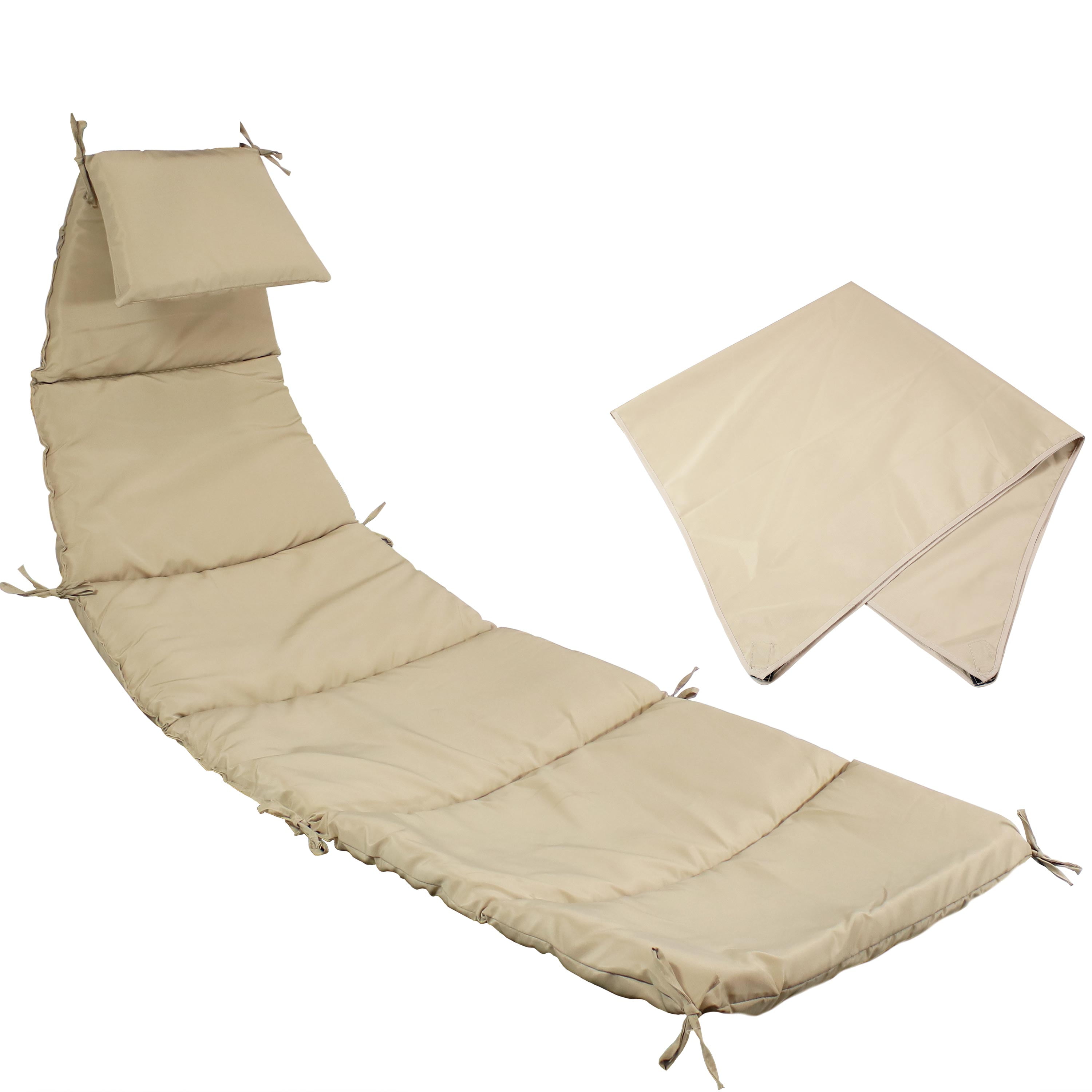 Sunnydaze Hanging Lounge Chair Replacement Cushion and Umbrella