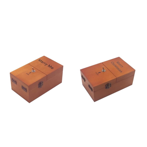 caso inútil,caja inútil cambiar bot caja de broma caja de regalo de broma,Máquina de caja de juguetes de madera electrónica ensamblada,Regalo electrónico para niños de juguetes divertidos Baoblaze caso inútil