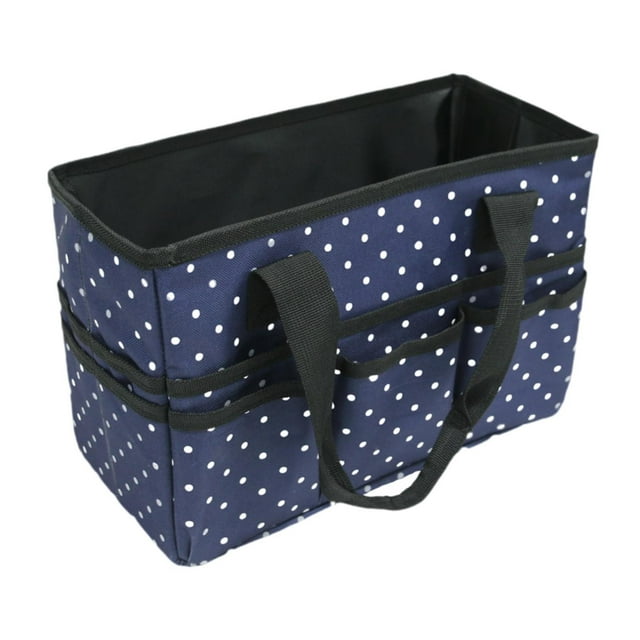 Bolsa organizadora de manualidades, bolsa de mano para guardar herramientas de pintura, organizador de papelería Azul oscuro