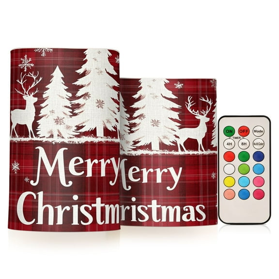 BZSMCE Flameless Candles LED Lights Cute Christmas Reindeer Creativity Battery Candles