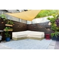 thumbnail image 7 of Outdoor Sectional Cover V-Shaped Garden Patio Furniture Covers Waterproof Rip-Stop Anti-UV 600D Outdoor Couch Sofa Cover with 3 Air Vents, 105"(105''L) x 33.5''D x 31''H, Beige & Light Green, 7 of 7