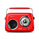 thumbnail image 3 of Radio Retro Portátil Vintage Recargable Bluetooth Lab.G Rojo, 3 of 3