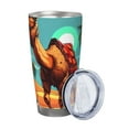 thumbnail image 2 of Bingfone Cool Camel Oasis Vibes for 20 Oz Stainless Steel Travel Mug Double Wall Water Coffee Cup for Home,Office, Outdoor Works Great for Ice Drinks and Hot Beverage-Straw Three-piece Set, 2 of 8