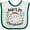 White and Green, variant on Inktastic Baby's 1st Christmas Santa with Candy Canes Boys or Girls Baby Bib