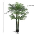 BALANBO 6ft. Triple Golden Cane Palm Artificial Tree, Fake Plant for