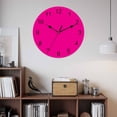 thumbnail image 2 of Wall Clock Rosy Pink Clocks PVC Silent Non-Ticking Battery Operated Decorative Solid Color Round Clock for Home Living Room Kitchen Bedroom Office School Wall Decor 10 Inch, 2 of 9