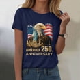 thumbnail image 2 of mgoYE Women T-Shirt 250th Anniversary American Flag Shirt, 250 Years America Shirts for Women Man(Navy,2XL), 2 of 8