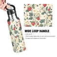 thumbnail image 4 of Yayeee 20oz Insulated Water Bottle Double Wall Stainless Steel with Flip Straw Lid, Small Strawberry Pattern, 4 of 7