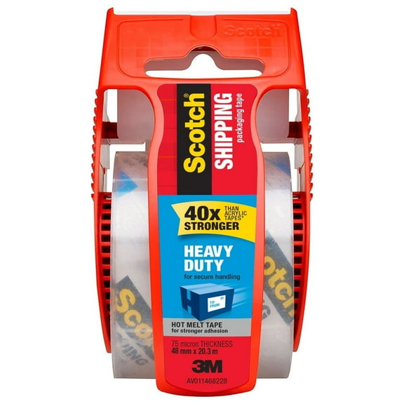 Scotch Packing Tape with Dispenser, 6 Rolls