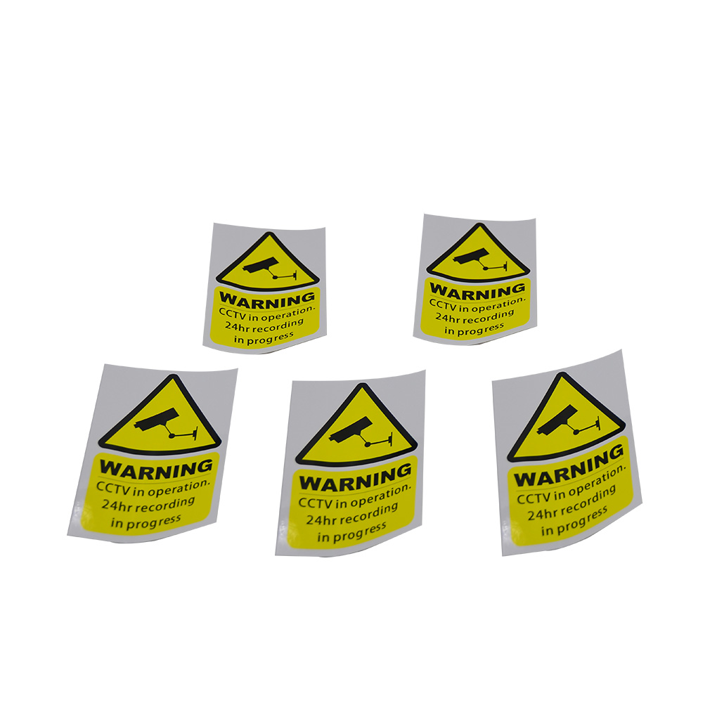 5PCS/Set CCTV In Operation Video Surveillance Security Alarm Decal
