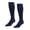 Navy Blue, variant on BadPiggies 2 Pairs Solid Knee-High Compression Socks for Men & Women Graduated 15-20 mmHg (L/XL, Navy Blue)