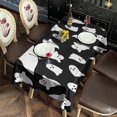 thumbnail image 2 of Black Halloween Ghosts with Boo Rectangle Tablecloth 60"x120",Waterproof Polyester Rectangle Table Cloth, Wipeable Spillproof Polyester Tablecloth for Dining, Camping, Indoor and Outdoor, 2 of 6