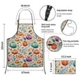 thumbnail image 7 of Fall Pumpkins and Leaves Pattern Apron-Garden Aprons for Women with Pockets-Cotton Linen Waterproof Kitchen Cooking Gardening Aprons Adjustable for Kitchen,Cooking,BBQ and Salon 33"x27", 7 of 7