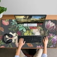 thumbnail image 4 of Long Mouse Pads for Desk,Pioneer Flower Floral Print Pattern Desk Mats on Top Of Desks, Desk Mouse Pad Extra Large with 3mm Non-Slip Base and Stitched Edge for Gaming,Office,Work,Home 47.3"x23.6", 4 of 6