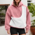 thumbnail image 4 of vigerkar Womens Kangaroo Pouch Color-block Hoodie for Dogs Cats Pet Carrier Hoodie Long Sleeve Hooded Pullover Animal Holder Sweatshirt (Pink, XXL), 4 of 7