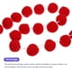 thumbnail image 3 of Guirnalda de bolas de fieltro Uxcell 2Pcs Guirnalda de pompones rojos 7.55 pies de largo 20 bolas para Navidad, 3 of 6