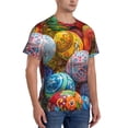 thumbnail image 4 of Yiaed Easter Eggs Print Mens Short Sleeve Tight Fit T-Shirt, Crewneck Casual Tee-Medium, 4 of 5